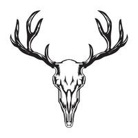 deer hutting art black and white design vector