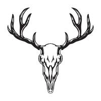 deer hutting art black and white design vector