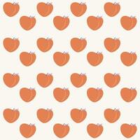 Hand drawn peach and white pattern. Peach fruit pattern. Fruit Background. Pattern for fabric vector