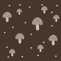 Boho pattern with neutral color. Nature motives, mushroom, nursery pattern suitable for kids fabric pattern vector