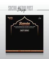 Ramadan offer social media post vector