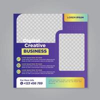 Corporate social media banner template vector