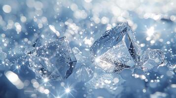 Bright Sparkling Crystals, A Dazzling Display of Shimmering Elegance. photo