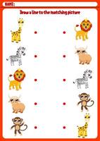 Matching children educational game match objects Image vector