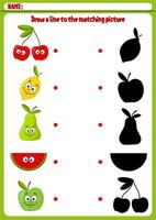 Matching children educational game match objects Image vector