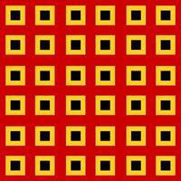 Brutalism abstract Pattern with simple geometric shapes square. Red, black and yellow. Flat illustration. vector
