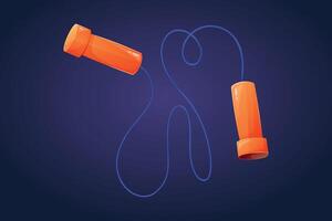 isolated cartoon children's jump rope, toy for jumping and active sport. vector