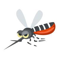 mosquito carrier of dengue fever disease concept vector