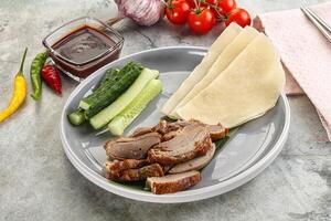 Chinese cuisine - roasted duck breast photo