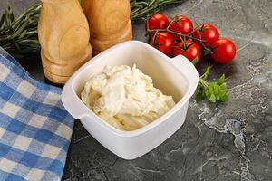 Italian delicous stracciatella cheese photo