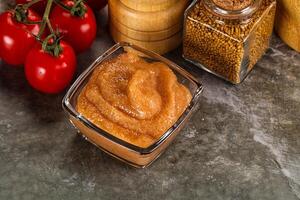 Cod fish roe snack in the bowl photo