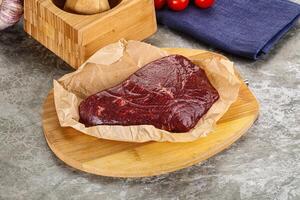 Raw beef shouler for cooking photo