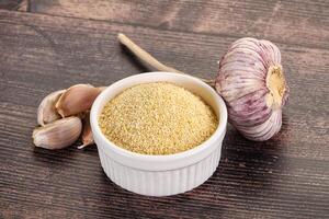 Dry granulated garlic aroma seasoning photo