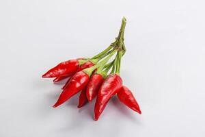 Spicy ripe red fresno pepper photo