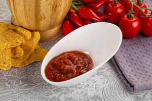 Spicy mexican sauce Salsa dip photo