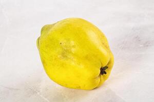 Ripe sweet organic quince fruit photo