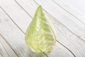 Cone sweetheart ripe green cabbage photo