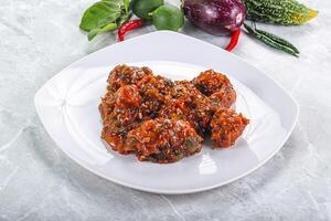 Chinese cuisine - Chicken manchurian gravy photo