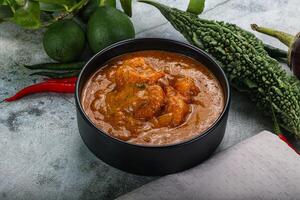 Indian cuisine - Masala with prawn photo