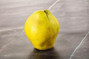 Ripe sweet organic quince fruit photo