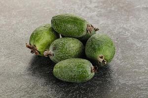 Ripe sweet huicy exotic feijoa photo