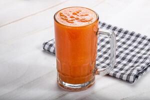 Fresh sweet vitamin detox papaya juice photo