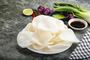 Vietnamese starter appetizer Crab chips photo