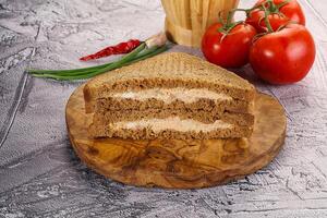 Club sandwich with Tuna fish photo