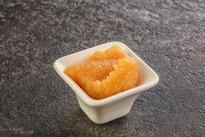 Delicous superfood - cod fish caviar photo