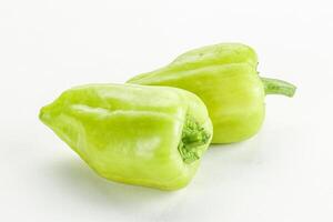 Green raw fresh bell pepper photo