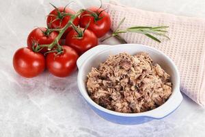 Canned tuna fish for salad photo