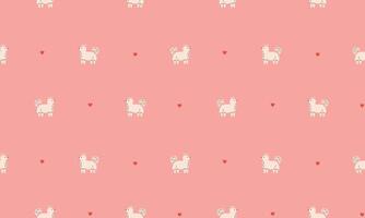 Seamless pattern with Cute Spitz. Dogs of different breeds. Side view. Flat illustration vector