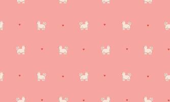 Seamless pattern with Cute Spitz. Dogs of different breeds. Side view. Flat illustration vector