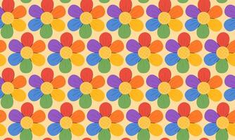 Seamless pattern with Symbol of LGBTQ pride community. LGBT rainbow flower. LGBT pride month. illustration vector