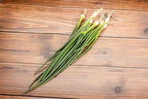 Young aroma fresh green onion photo