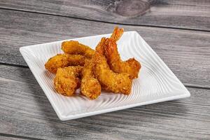 Delicous crispy shrimps appetizer snack photo