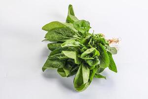 Natural organic raw green spinach photo