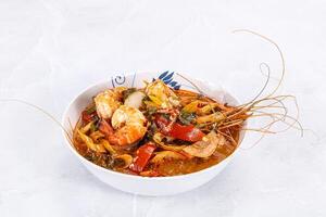 Thai traditional Tom Yum soup photo