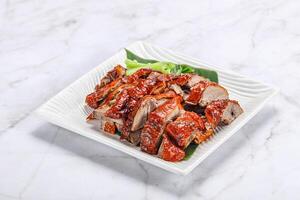 Asian cuisine - roasted duck with skin photo