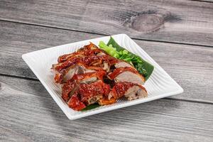 Asian cuisine - roasted duck with skin photo