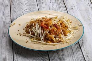 Pad thai - noodle with shrimps photo