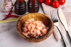 Cocktail prawns in the bowl photo