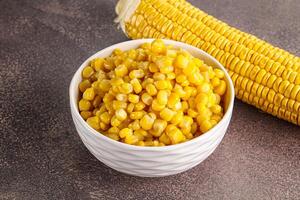 Marinated corn in the bowl photo