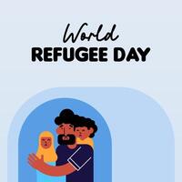 World refugee day illustration background vector