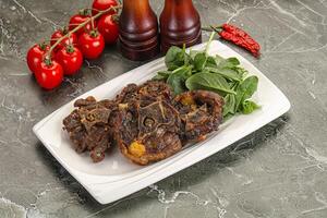 Grilled Lamb neck with spices photo