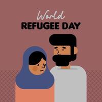 World refugee day illustration background vector