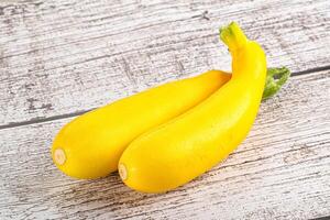 Yellow young zucchini for cooking photo