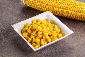 Marinated corn in the bowl photo