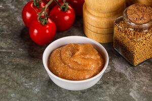 Cod fish roe snack in the bowl photo