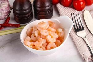 Cocktail prawns in the bowl photo